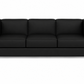 Flash Furniture Hercules Regal Series Contemporary Black Leather Sofa with Encasing Frame