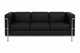 Flash Furniture Hercules Regal Series Contemporary Black Leather Sofa with Encasing Frame