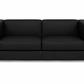 Flash Furniture Hercules Regal Series Contemporary Black Leather Love Seat with Encasing Frame