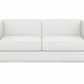 Flash Furniture Hercules Regal Series Contemporary White Leather Love Seat with Encasing Frame