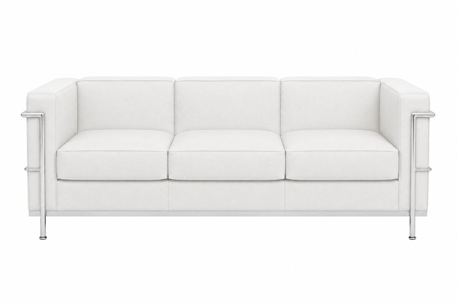 Flash Furniture White Leather Sofa