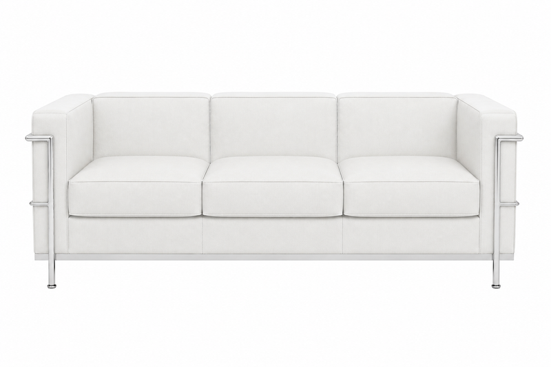 Flash Furniture White Leather Sofa