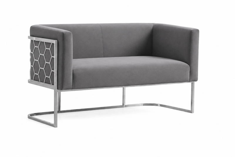 Cinderella Loveseat Sofa Gray