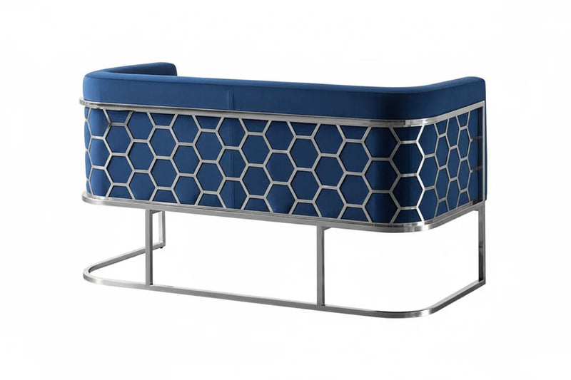 Cinderella Loveseat Sofa Navy Blue