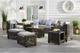 Briar Ridge Rectangular Wicker Outdoor Patio Coffee Table Hampton Bay