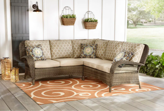 Bay Beacon Park Hampton Bay Woven Loveseat Home Depot Beacon Park