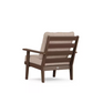 Grant Park Mahogany Plastic Patio Outdoor Lounge Chairs Set of 2 with Wheat Cushions and Side Table
