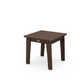 Grant Park Mahogany Plastic Patio Outdoor Lounge Chairs Set of 2 with Wheat Cushions and Side Table