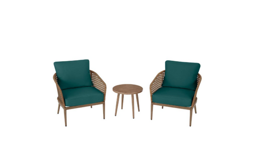 Coral Vista 3-Piece Brown Wicker Outdoor Patio Bistro Set Hampton Bay