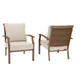 Geneva Brown Wicker Outdoor Patio Stationary Dining Chair Hampton Bay