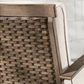 Geneva Brown Wicker Outdoor Patio Stationary Dining Chair Hampton Bay