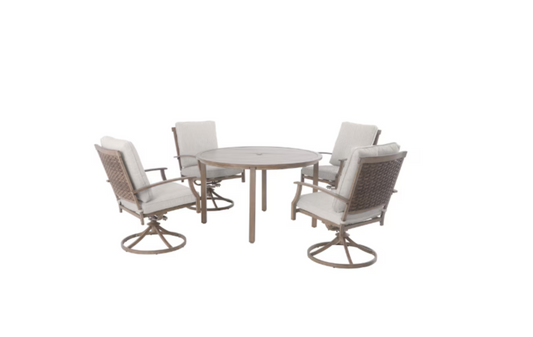 Geneva 5-Piece Patio Dining Set Hampton Bay