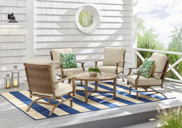 Geneva 5-Piece Patio Dining Set Hampton Bay