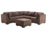Maroon Fabric Modular Sectional 6Pc Brown Chenille