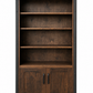 Solid Wood Bookcase with Storage Cabinet Handstone
