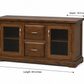 Solid Wood Sideboard with Glass Doors