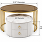 Modern 2-Piece Nesting Coffee Table Set with Storage