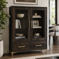 Solid Wood Display Cabinet Handstone