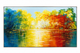 Vibrant Abstract Forest Reflection Framed Wall Art
