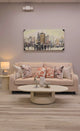 Minimal pink sofa