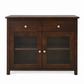 Dark Brown Glass Door Cabinet Canadel