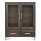 Solid Wood Display Cabinet Handstone