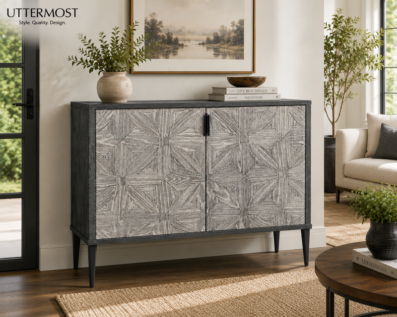 Geometric Pattern Accent Cabinet Uttermost