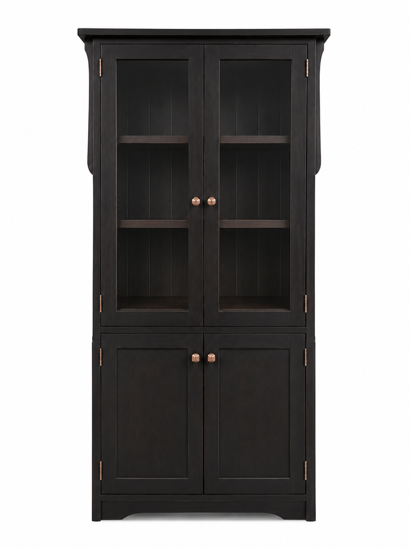 Tribeca 2-Door Glass Display Cabinet with Lower Storage