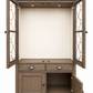 Classic Glass Display Cabinet with 2 Glass Doors, 2 Drawers & Lower Storage