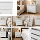 Modern 3-Drawer Nightstand with Marble Top