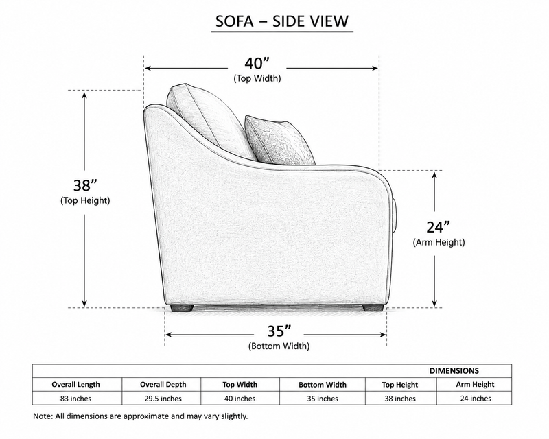Minimal pink sofa