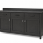Solid Wood Sideboard Cabinet Handstone
