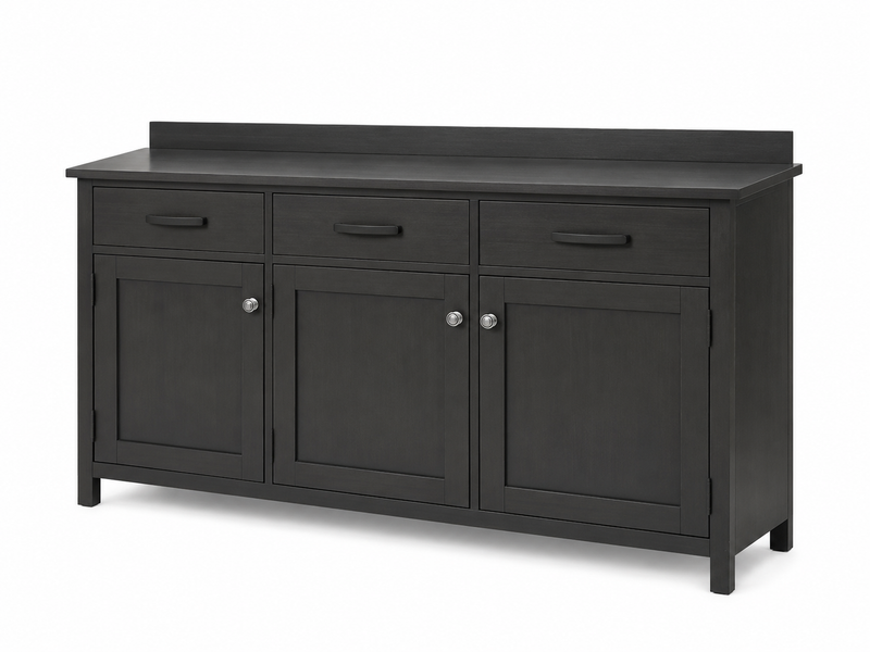 Solid Wood Sideboard Cabinet Handstone