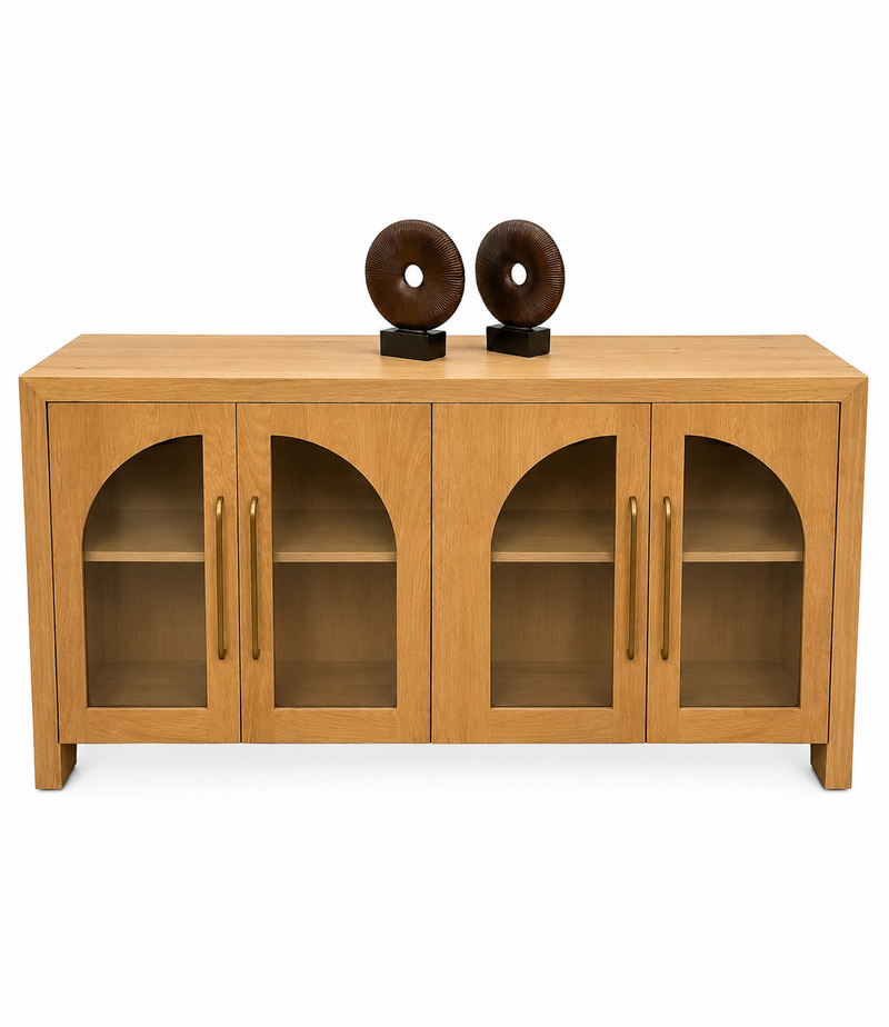 Oak Arch Glass Door Sideboard