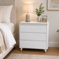 Modern 3-Drawer Nightstand with Marble Top
