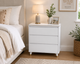 Modern 3-Drawer Nightstand with Marble Top