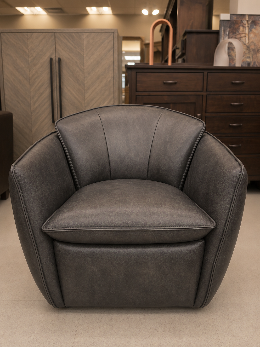Dakota Swivel Chair Leather Craft