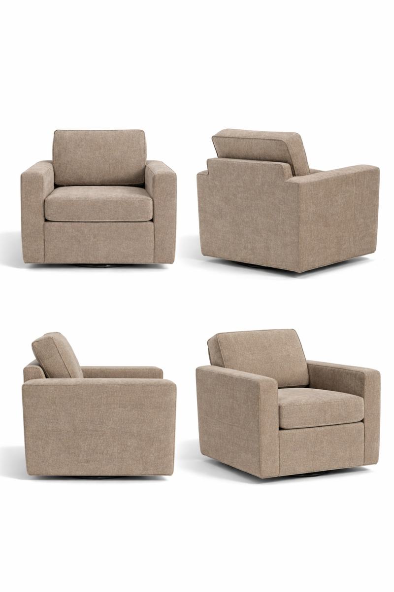 Seth Swivel Chair Brown
