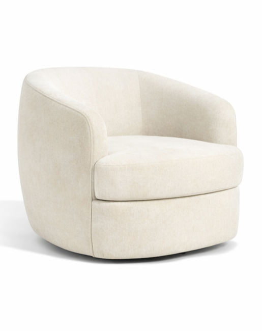 Sloane Swivel Chair Cream