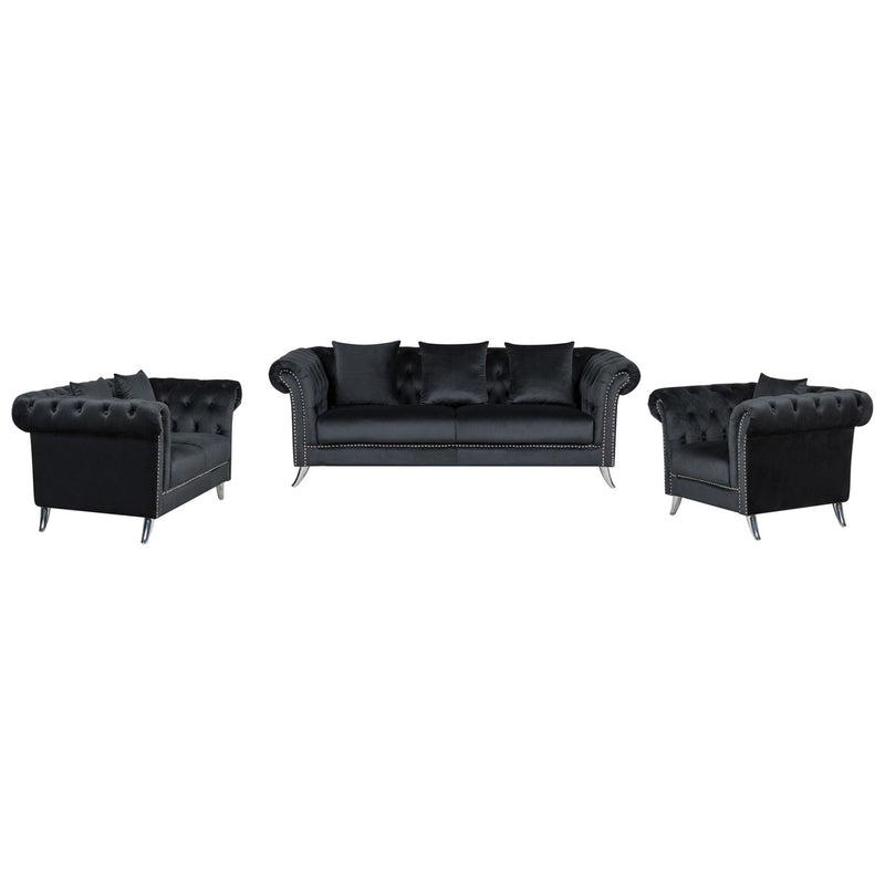 Mia Velvet Sofa Set