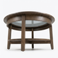 Aurora Round Glass Coffee Table Handstone