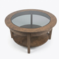 Aurora Round Glass Coffee Table Handstone